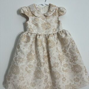 Bonnie Jean Cream and Gold Dress